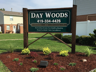 Day Woods housing complex sign